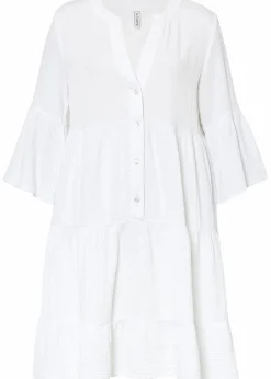 Damen bonprix Kleider|Bekleidung·Pullover & Strickjacken|Tunika-Kleid aus reiner Baumwolle