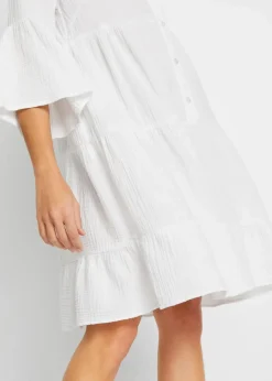 Damen bonprix Kleider|Bekleidung·Pullover & Strickjacken|Tunika-Kleid aus reiner Baumwolle