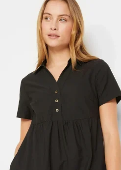 New Tunika-Kleid aus reiner Baumwolle mit Lochstickerei Damen Bekleidung·Pullover & Strickjacken|Kleider