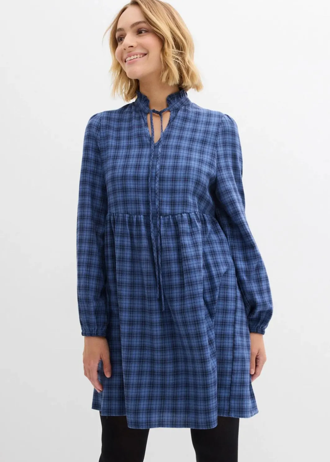 Damen bonprix Bekleidung·Pullover & Strickjacken|Kleider|Tunika-Kleid aus reiner Baumwolle