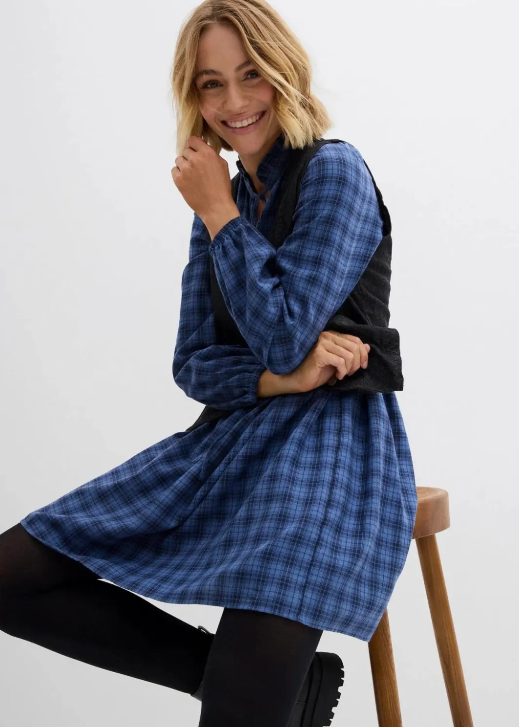 Damen bonprix Bekleidung·Pullover & Strickjacken|Kleider|Tunika-Kleid aus reiner Baumwolle