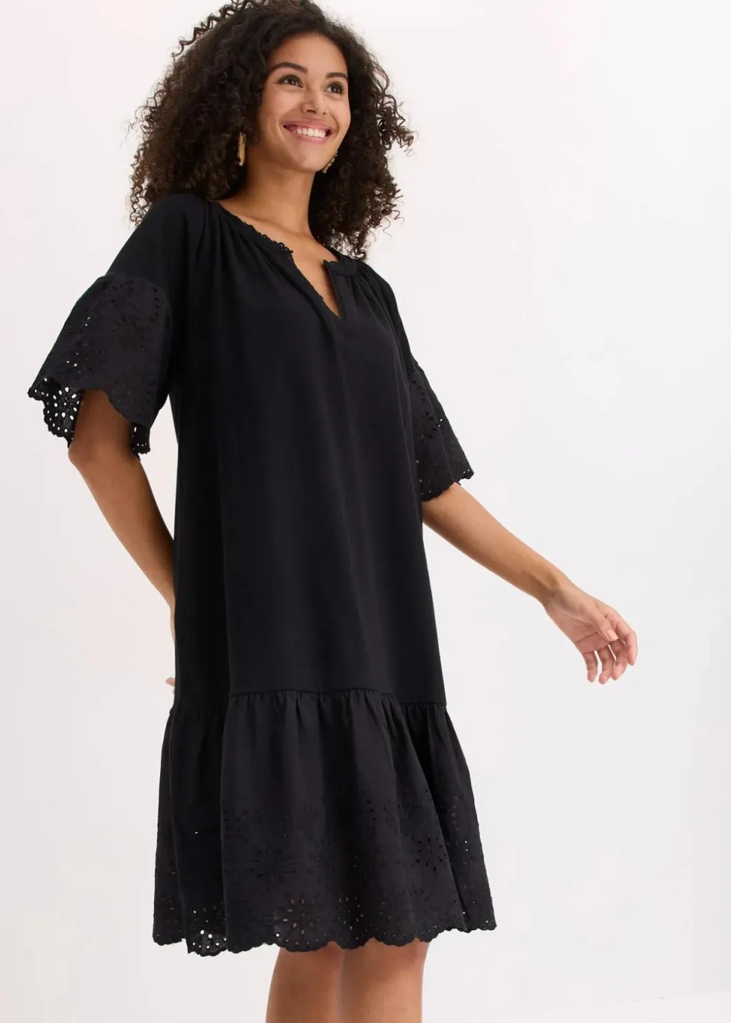 Damen bonprix Nachhaltigere Materialien|Kleider|Tunika-Kleid aus reiner Bio-Baumwolle