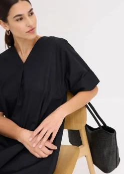 Online Tunika-Kleid aus reiner Bio-Baumwolle Damen Bekleidung·Pullover & Strickjacken|Kleider