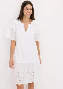 Damen bonprix Bekleidung·Pullover & Strickjacken|Kleider|Tunika-Kleid aus reiner Bio-Baumwolle