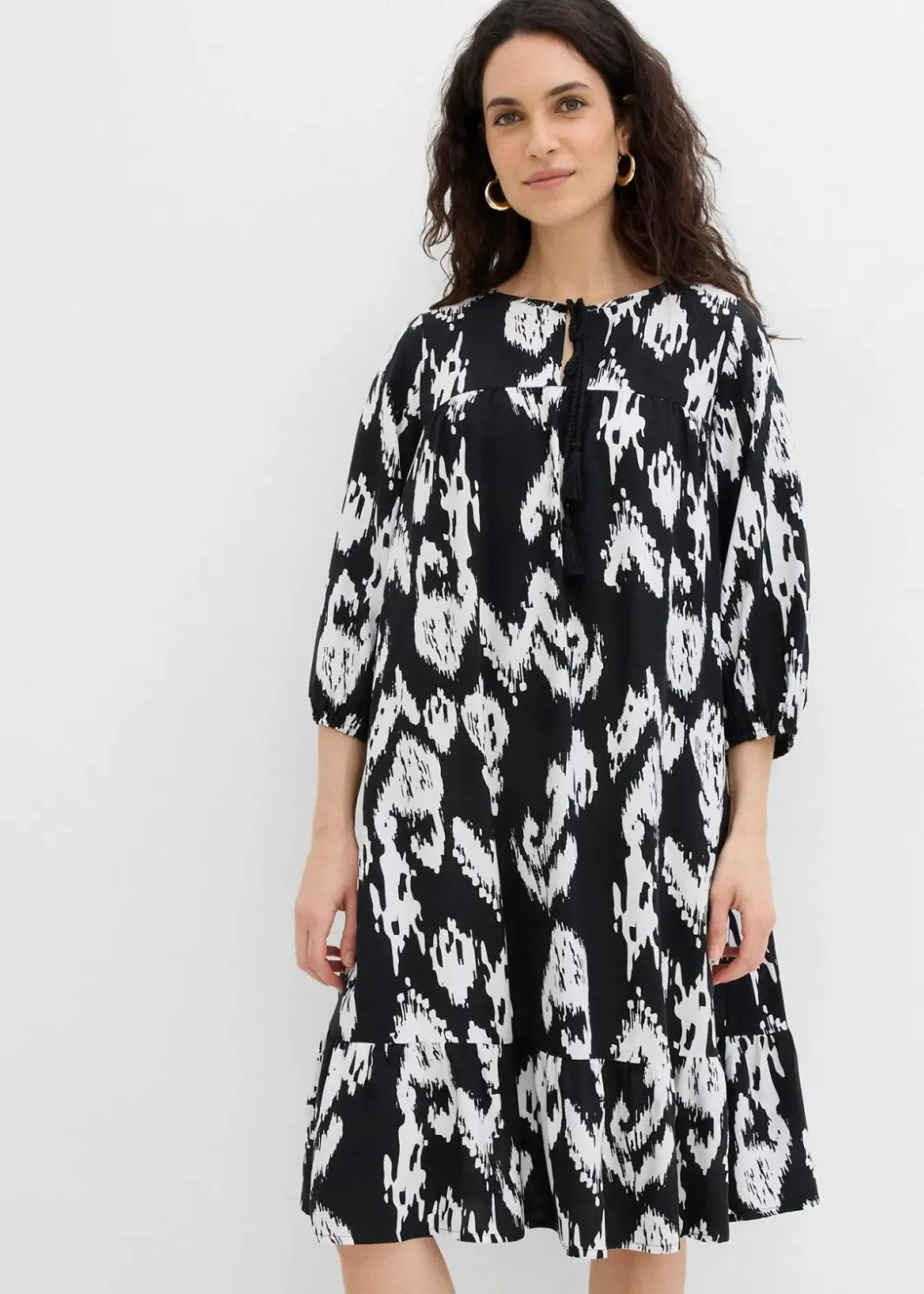 Damen bonprix Bekleidung·Pullover & Strickjacken|Zweiteiler & Sets|Tunika-Kleid aus reiner Viskose