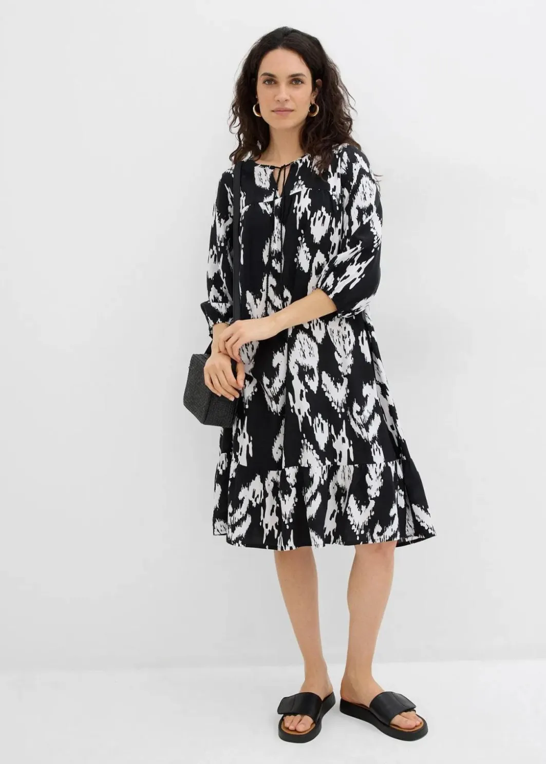 Damen bonprix Bekleidung·Pullover & Strickjacken|Zweiteiler & Sets|Tunika-Kleid aus reiner Viskose