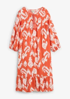 Damen bonprix Kleider|Zweiteiler & Sets|Tunika-Kleid aus reiner Viskose