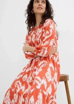 Damen bonprix Kleider|Zweiteiler & Sets|Tunika-Kleid aus reiner Viskose