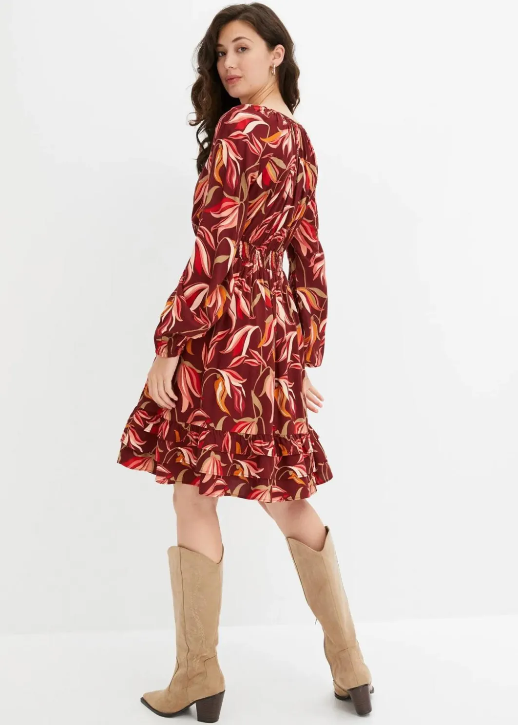 Damen bonprix Bekleidung·Pullover & Strickjacken|Kleider|Tunika-Kleid aus reiner Viskose