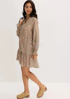 New Tunika-Kleid aus reiner Viskose Damen Kleider|Bekleidung·Pullover & Strickjacken