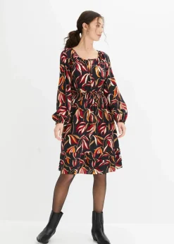 Damen bonprix Kleider|Bekleidung·Pullover & Strickjacken|Tunika-Kleid aus reiner Viskose