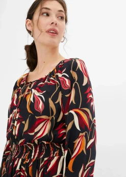 Damen bonprix Kleider|Bekleidung·Pullover & Strickjacken|Tunika-Kleid aus reiner Viskose