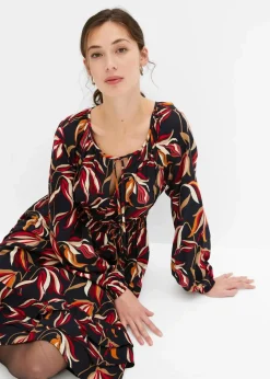Damen bonprix Kleider|Bekleidung·Pullover & Strickjacken|Tunika-Kleid aus reiner Viskose