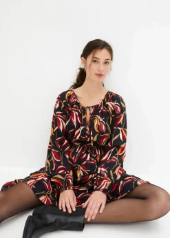 Damen bonprix Kleider|Bekleidung·Pullover & Strickjacken|Tunika-Kleid aus reiner Viskose
