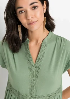 Damen bonprix Bekleidung·Pullover & Strickjacken|Kleider|Tunika-Kleid aus softem Viskose-Mix