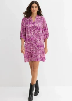 New Tunika-Kleid aus softer Viskose Damen Kleider|Bekleidung·Pullover & Strickjacken