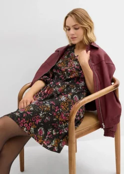 Damen bonprix Bekleidung·Pullover & Strickjacken|Kleider|Tunika-Kleid aus softer Viskose