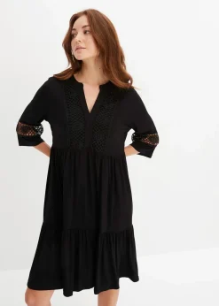 Best Tunika-Kleid aus softer Viskose Damen Bekleidung·Pullover & Strickjacken|Kleider