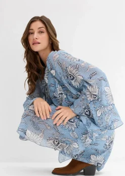 Damen bonprix Kleider|Nachhaltigere Materialien|Tunika-Kleid aus strukturiertem Chiffon