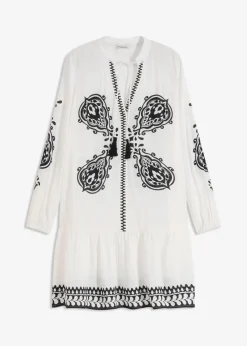 Outlet Tunika-Kleid aus strukturierter Viskose Damen Bekleidung·Pullover & Strickjacken|Kleider