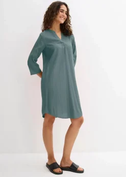 Damen bonprix Bekleidung·Pullover & Strickjacken|Tunika-Kleid aus Viskose-Mix mit Struktur Effekt