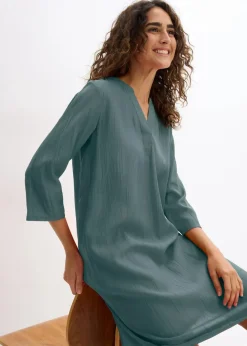 Damen bonprix Bekleidung·Pullover & Strickjacken|Tunika-Kleid aus Viskose-Mix mit Struktur Effekt