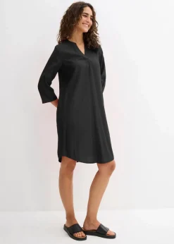 Damen bonprix Bekleidung·Pullover & Strickjacken|Tunika-Kleid aus Viskose-Mix mit Struktur Effekt