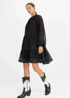 Tunika-Kleid mit Glitzereffekt Damen Bekleidung·Pullover & Strickjacken|Kleider
