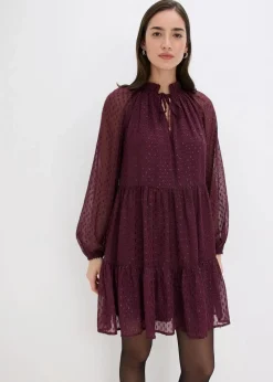 Hot Tunika-Kleid mit Glitzereffekt Damen Kleider|Bekleidung·Pullover & Strickjacken