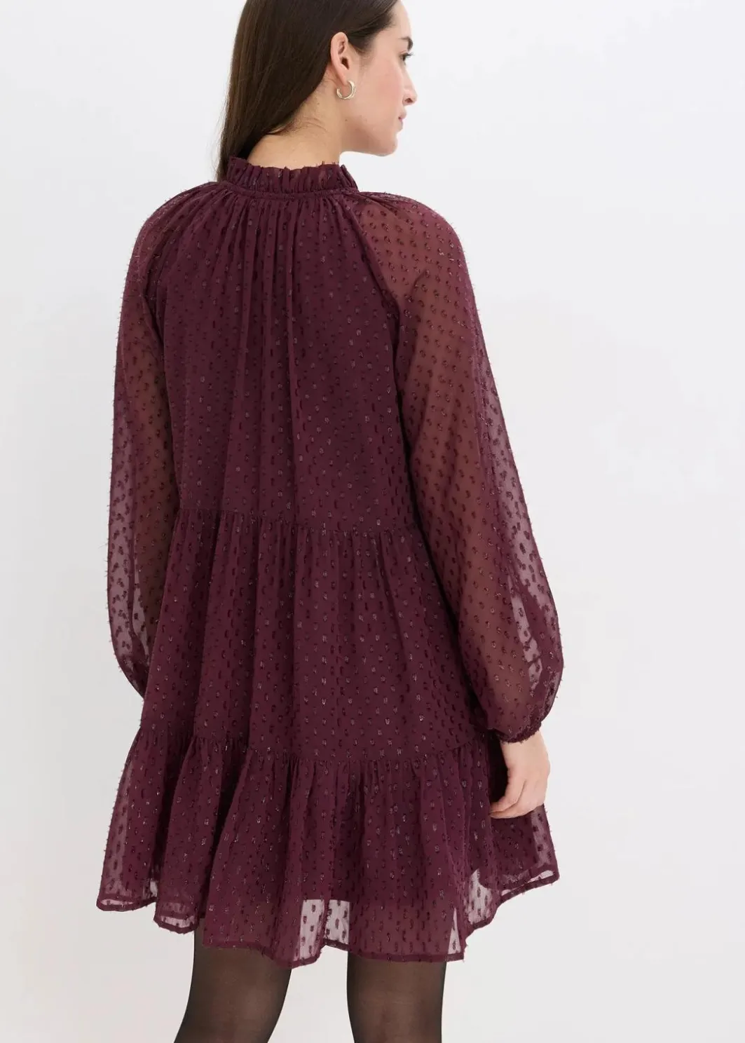 Hot Tunika-Kleid mit Glitzereffekt Damen Kleider|Bekleidung·Pullover & Strickjacken
