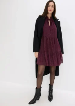 Hot Tunika-Kleid mit Glitzereffekt Damen Kleider|Bekleidung·Pullover & Strickjacken
