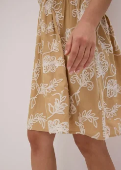 Tunika-Kleid mit Stickerei aus fließender Viskose Damen Bekleidung·Pullover & Strickjacken|Kleider