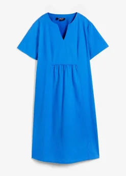 Online Tunika-Kleid mit Taschen aus Leinen-Baumwoll-Mix Damen Bekleidung·Pullover & Strickjacken|Kleider