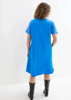 Online Tunika-Kleid mit Taschen aus Leinen-Baumwoll-Mix Damen Bekleidung·Pullover & Strickjacken|Kleider