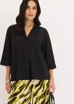 Hot Tunika-Shirt aus fließendem Viskose-Piqué Damen Shirts & Tops