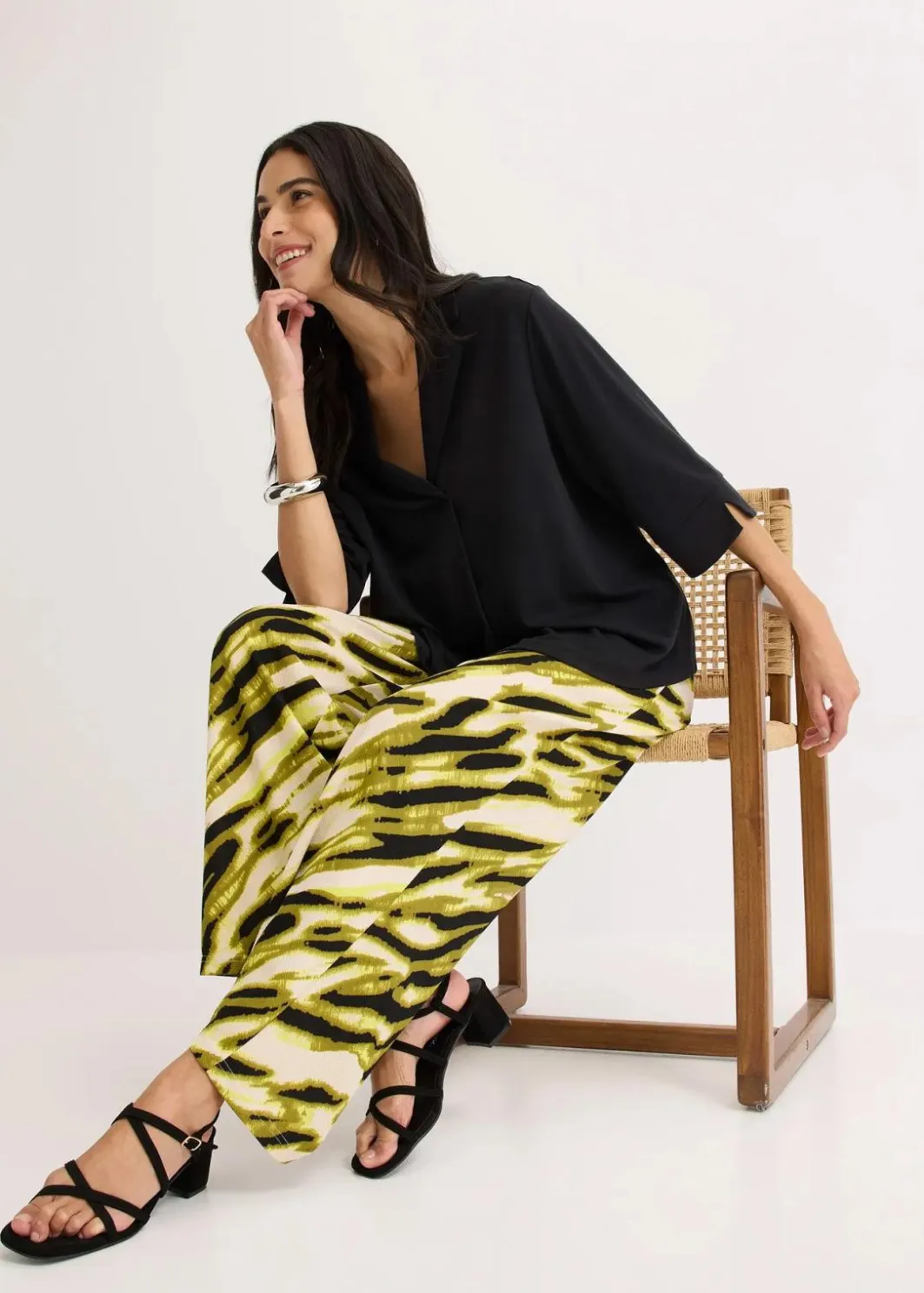 Hot Tunika-Shirt aus fließendem Viskose-Piqué Damen Shirts & Tops