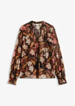 Outlet Tunika-Shirt aus softem Mesh Damen Shirts & Tops