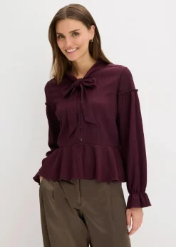 Damen bonprix Shirts & Tops|Nachhaltigere Materialien|Tunika-Shirt aus strukturiertem Jersey