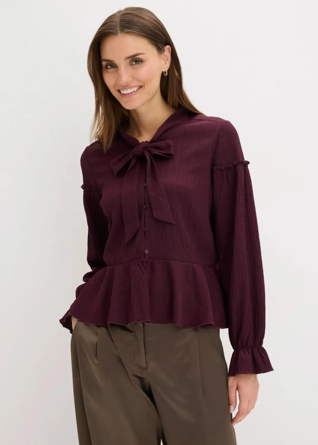 Damen bonprix Shirts & Tops|Nachhaltigere Materialien|Tunika-Shirt aus strukturiertem Jersey