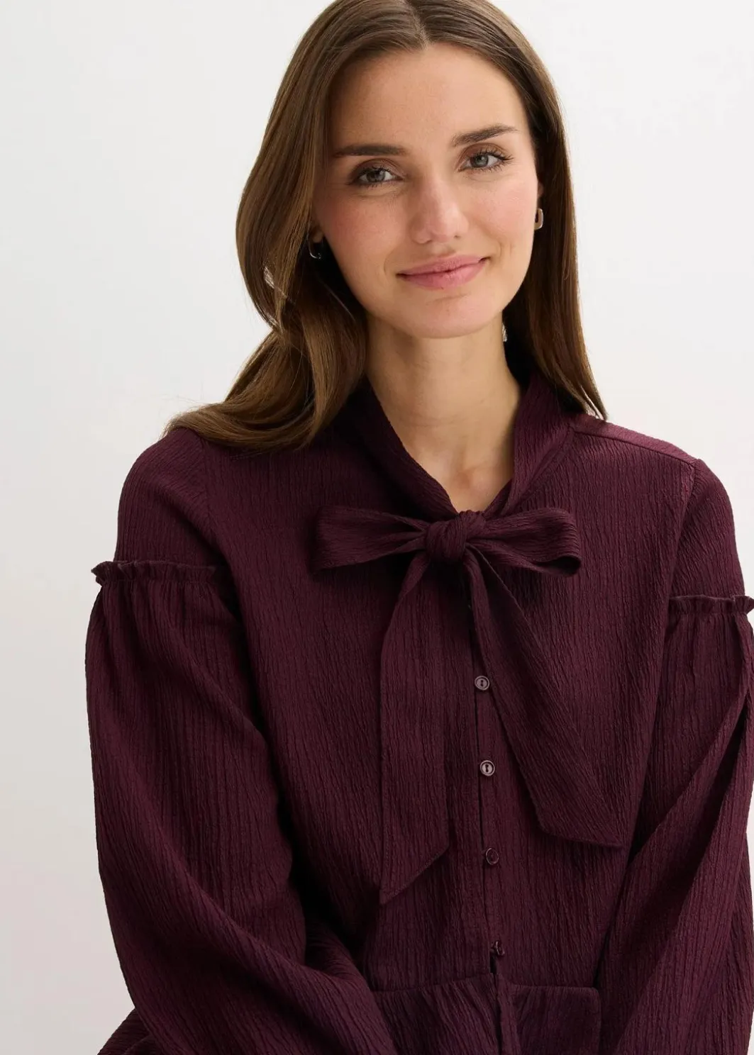 Damen bonprix Shirts & Tops|Nachhaltigere Materialien|Tunika-Shirt aus strukturiertem Jersey