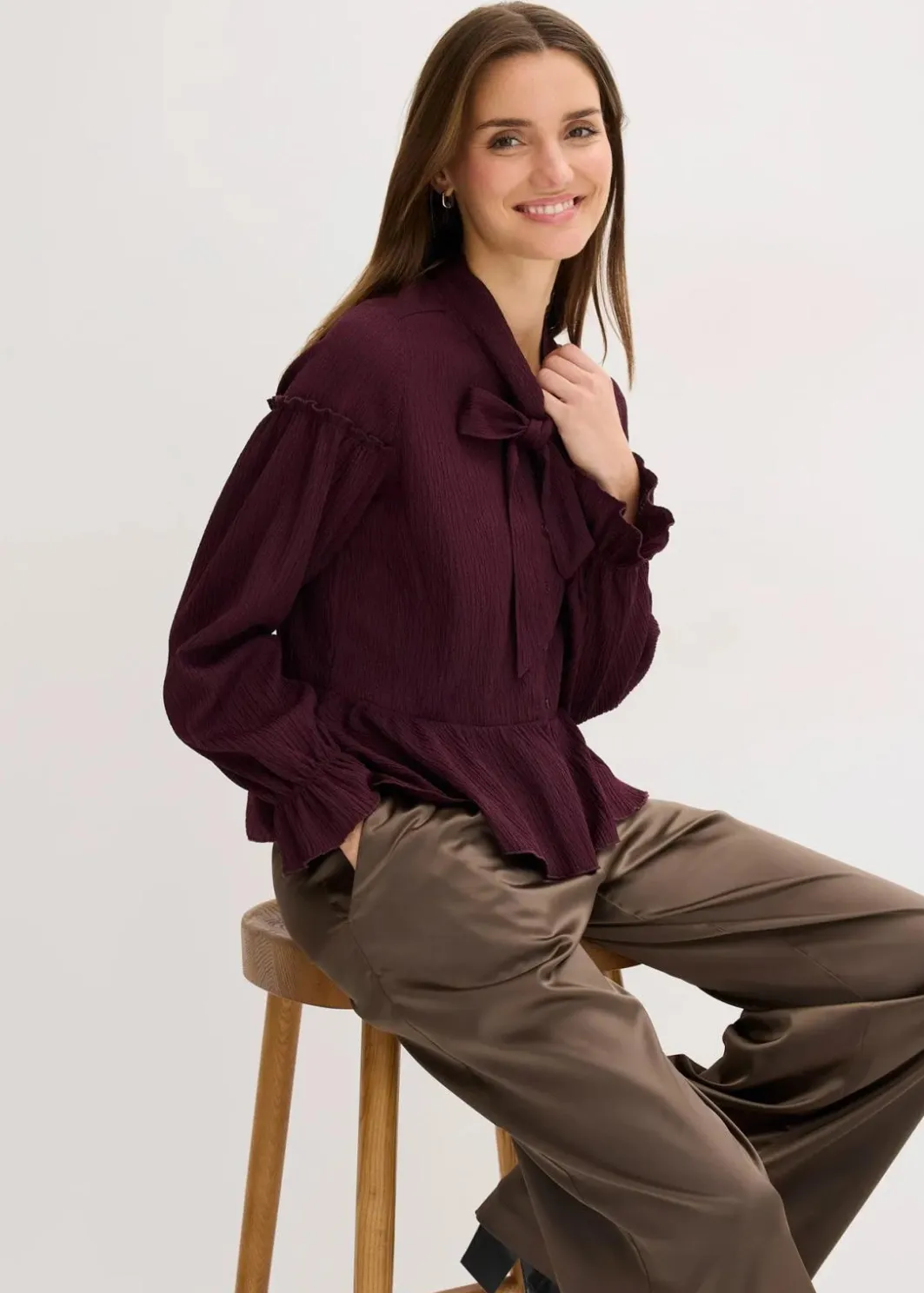 Damen bonprix Shirts & Tops|Nachhaltigere Materialien|Tunika-Shirt aus strukturiertem Jersey