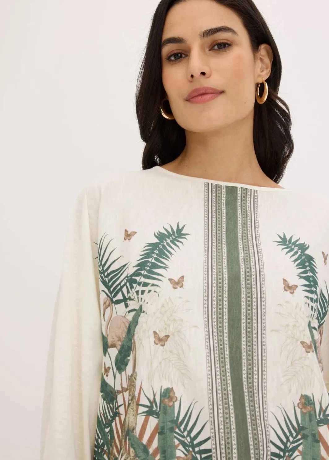 Damen bonprix Shirts & Tops|Tunika-Shirt bedruckt