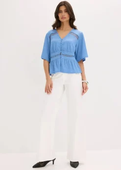 Tunika-Shirt mit Spitze Damen Shirts & Tops
