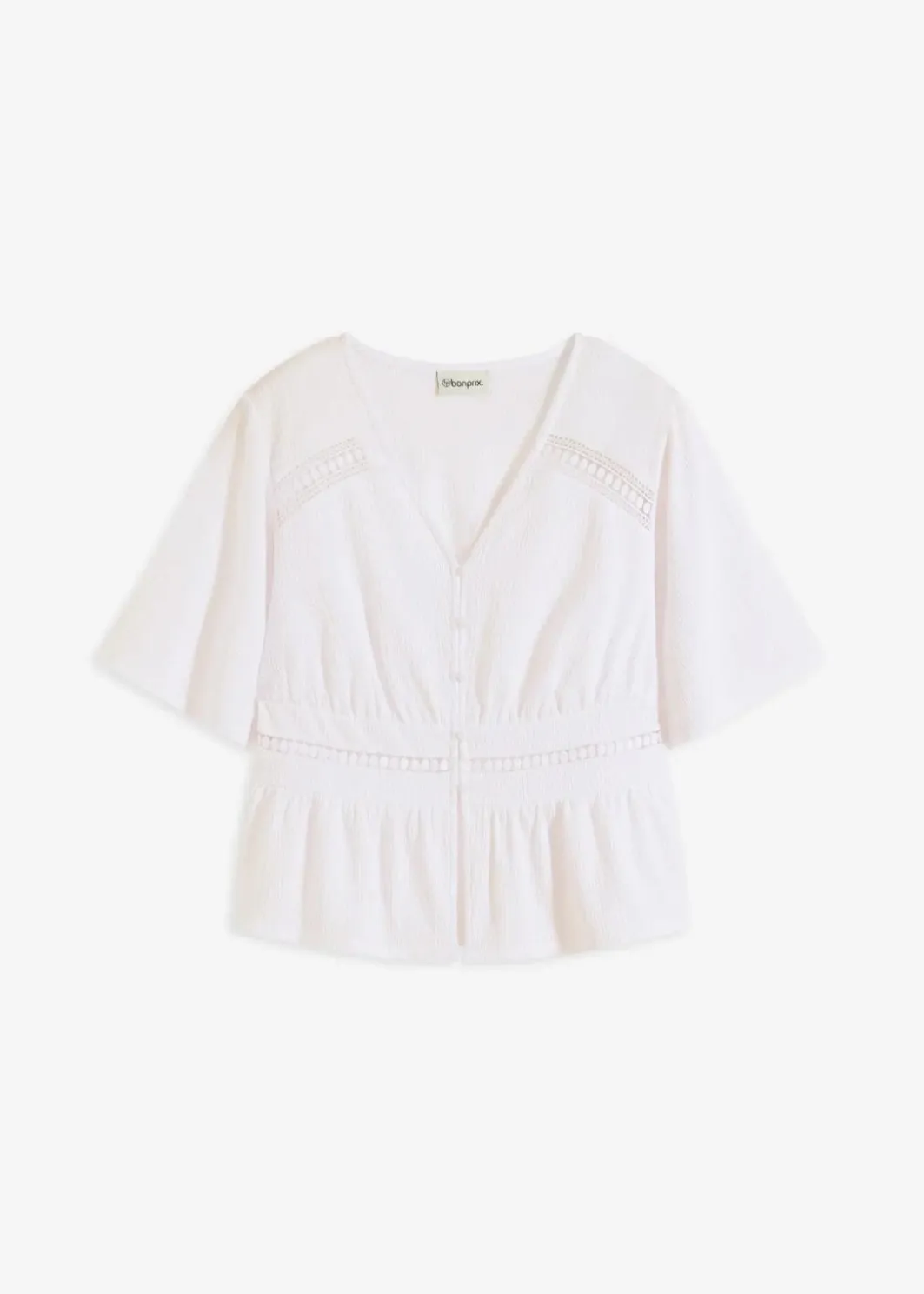 Damen bonprix Shirts & Tops|Tunika-Shirt mit Spitze
