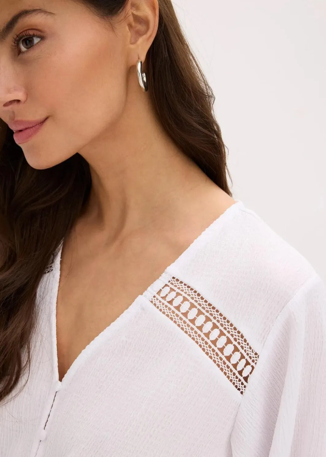 Damen bonprix Shirts & Tops|Tunika-Shirt mit Spitze