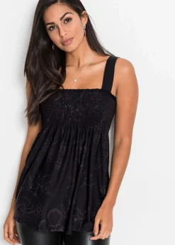 Damen bonprix Shirts & Tops|Nachhaltigere Materialien|Tunikatop aus Viskose-Mix