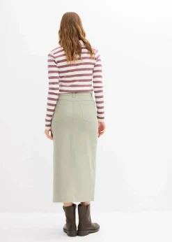Damen bonprix Bekleidung·Sportbekleidung|Röcke|Twill Midirock