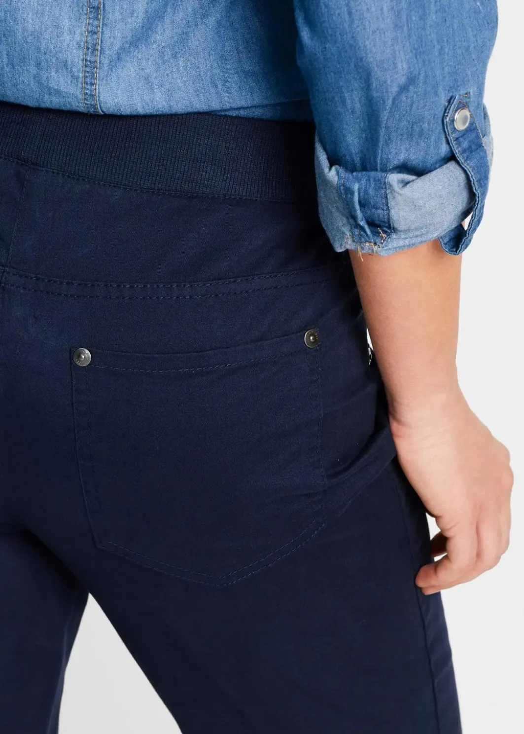 Damen bonprix Hosen|Bekleidung·Kleider|Twill Treggings aus elastischem Baumwoll-Mix