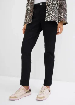 Damen bonprix Bekleidung·Kleider|Hosen|Twillhose aus elastischem Baumwoll-Mix