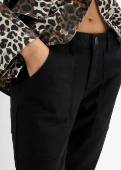 Damen bonprix Bekleidung·Kleider|Hosen|Twillhose aus elastischem Baumwoll-Mix